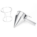 600/1200ML Oil Bucket with Holder Stainless Steel Funnel Dispenser Cupcake Pancake Batter Octopus Ball Kitchen Baking Tool
