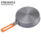 Fire Maple Camping Cookware, Frying Pan Non-stick, Coating Compact, Lightweight Outdoor Picnic Cooker, Steak Frying Pan 0.9L