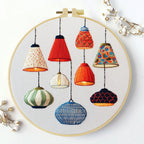 1pc 20X20CM/7.87inch Lighting fixtures Embroidery Starter Kit DIY kit Home Decor Craft Painting Needle Art