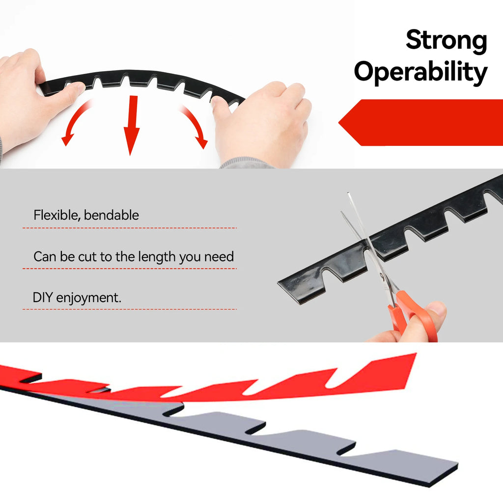 Universal Car Front Bumper Guard Skid Plate Anti-Scratch Protector Kit, 8pcs