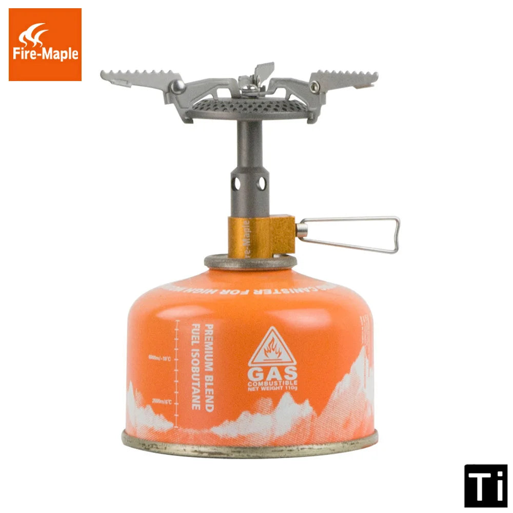 Fire Maple FMS-116T Outdoor Mini Camping Stoves Gas Burner For Backpacking 48g 2300W Portable Lightweight Titanium Gas Stove