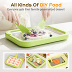 DIY Ice Cream Maker Yogurt Maker Machine Child's Homemade Cream Sorbet Gelato,Household Rolled Ice Cream Maker With 2 Spatulas