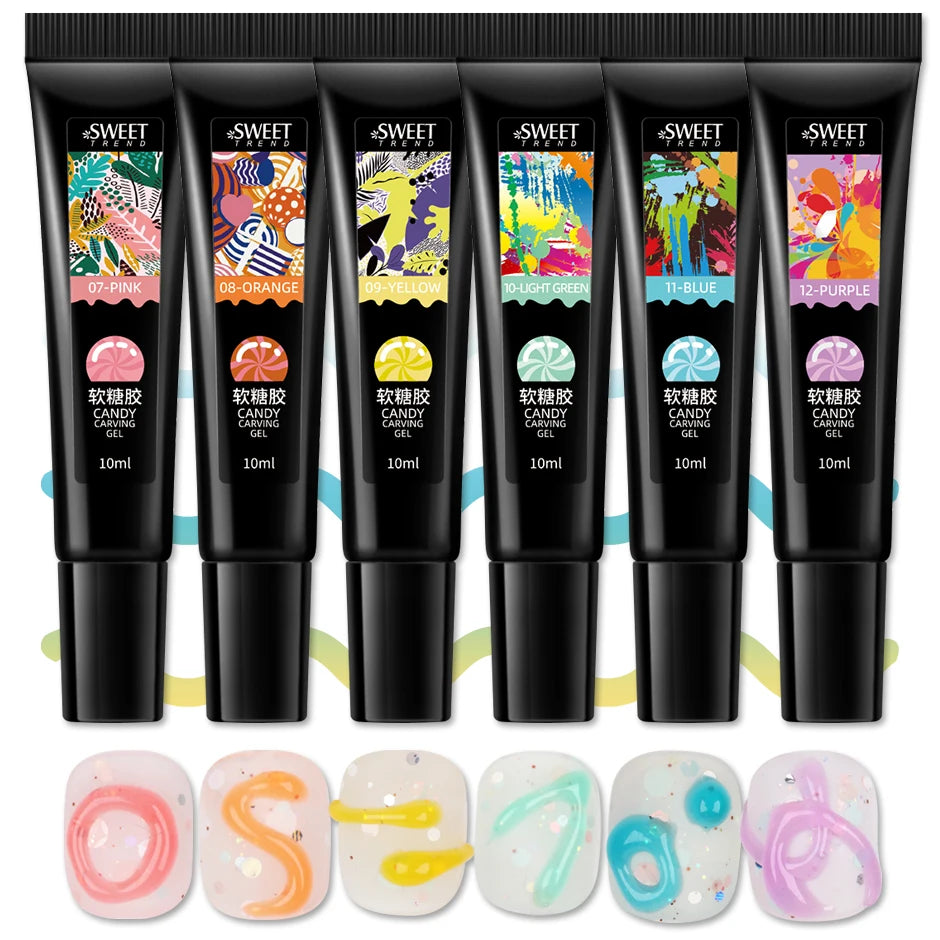 5/6pcs Fluorescent Stamping Plates Gel Nail Polish Manicure Set Hybrid Lacquer Gel For Nails Art Template Printing Accessories