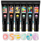 5/6pcs Fluorescent Stamping Plates Gel Nail Polish Manicure Set Hybrid Lacquer Gel For Nails Art Template Printing Accessories