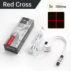 USB Red Laser Positioning Light Infrared Working Lamp Cutting with Magnetic Base DC5V Line/Cross Sewing Machine Accessories