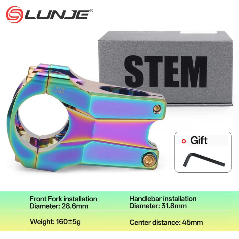 Mountain Bike Power Stem 35 45MM CNC Short Handlebar Bridge Aluminum Alloy 0 Degrees Hollow Road Bike Power 31.8 Mtb Stem