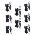 8Pcs Black