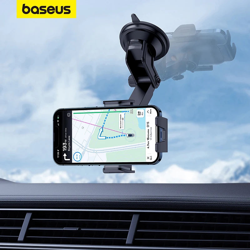 Baseus Car Phone Holder Suction Cup 360 Degrees Universal Smartphone Clamping Stands GPS Mount Support For iPhone Samsung