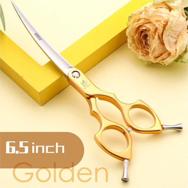 Fenice Curved Pet Grooming Scissors 6.0 or 6.5 in, JP440C/VG10 Steel, Color Options