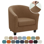 Jacquard Club Tub Chair Cover Stretch Accent Armchair Slipcover Cushion Cover Elastic Single Sofa Slipcovers for Living Room