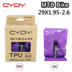 CYDY TPU MTB Bike Inner Tube Camera 29 26 27.5 29x1.95-2.6 Inch Mountain Bicycle Tire Schrader Valve AV pneu 29er Cycling Tube