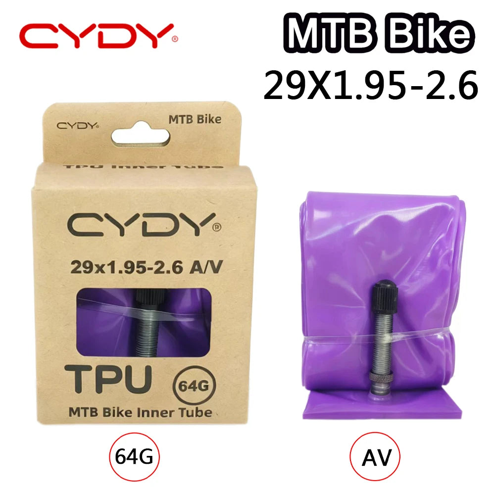 CYDY TPU MTB Bike Inner Tube Camera 29 26 27.5 29x1.95-2.6 Inch Mountain Bicycle Tire Schrader Valve AV pneu 29er Cycling Tube