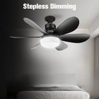 LED 30W Ceiling Fan Light E27 with Remote Control for Dimming, Suitable for Living Room, Study, Household Use, 85-265V