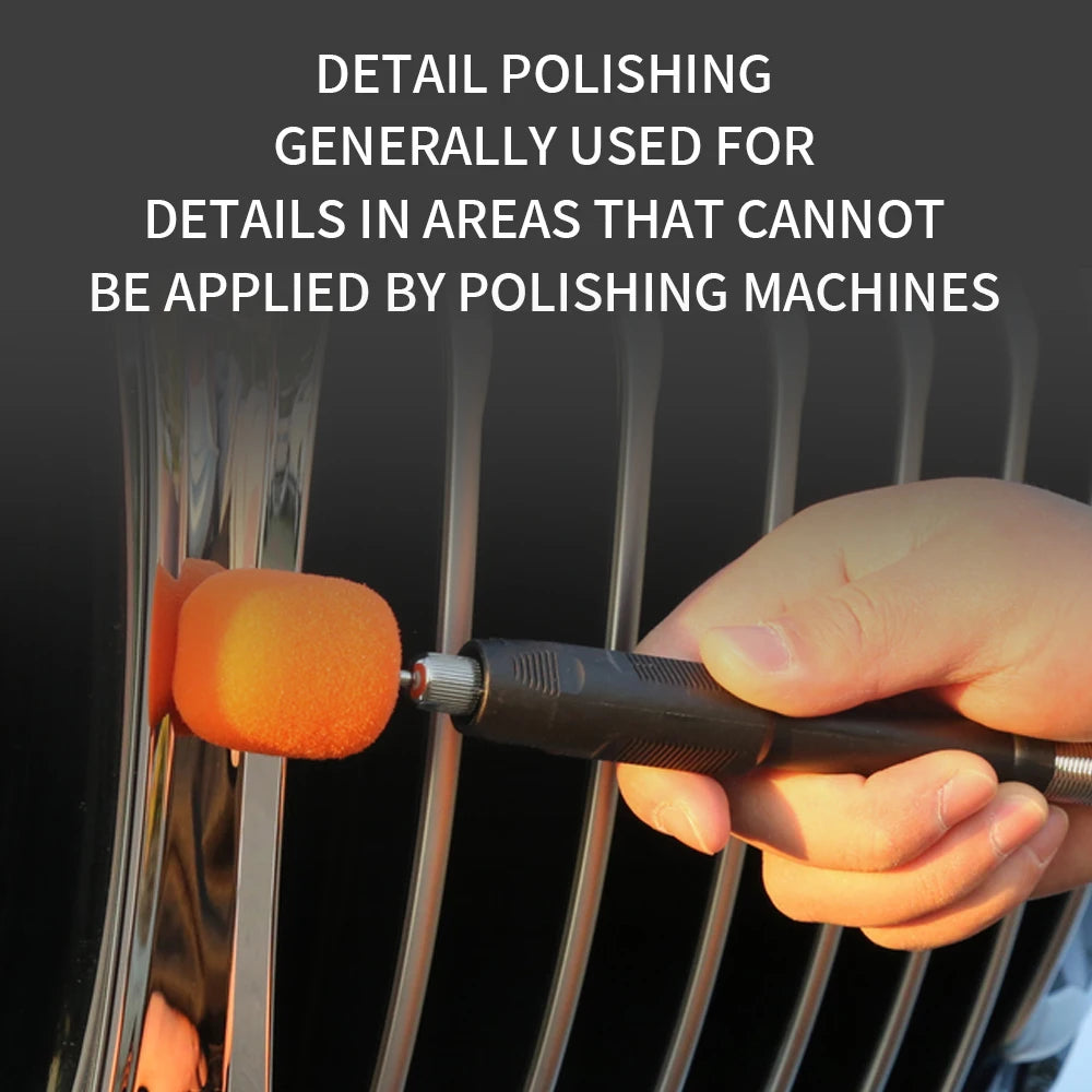 NuoDunco 6pcs /30pcs Set Mini Polishing Sponge Car Contour Detailing Polishing Pad for Dremel Rotary Metal Surface Cleaning Tool