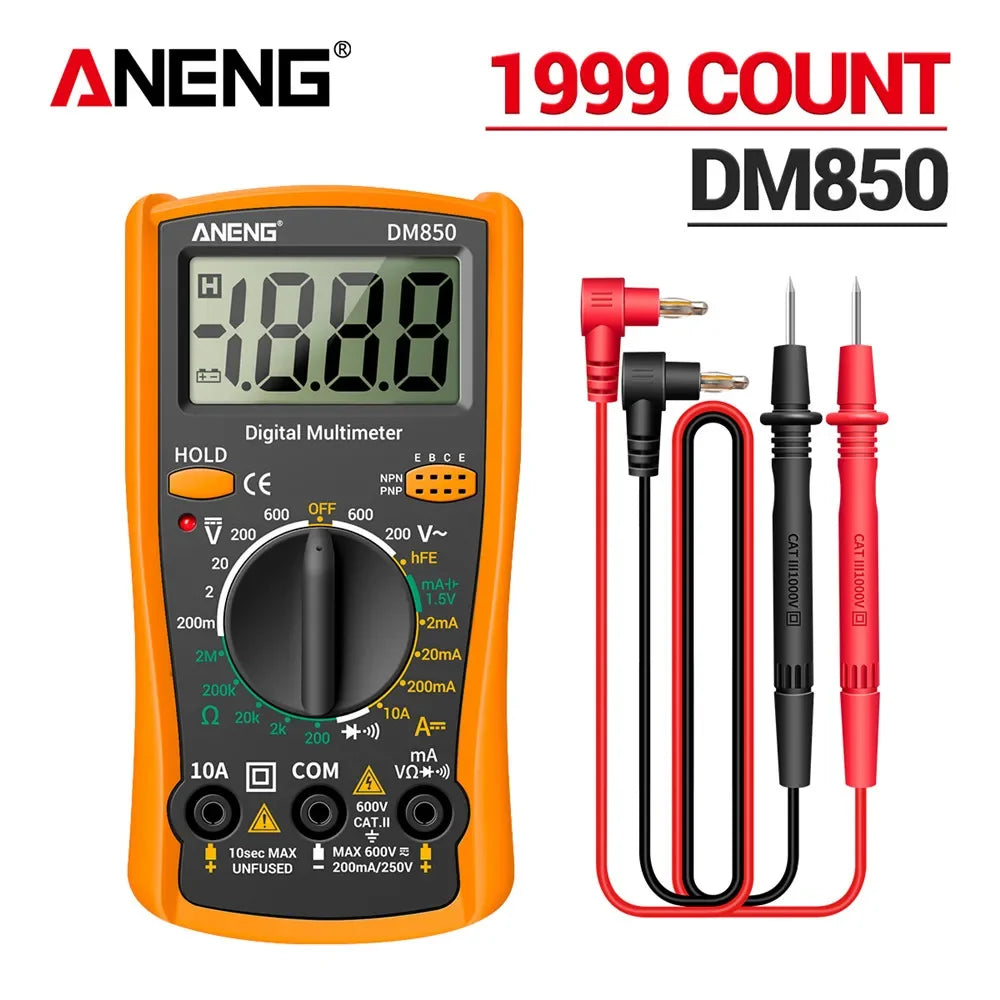 ANENG DM850 Digital Multimeter AC/DC Professional 1999 Votage Tester Ohm Automatic Counts Auto Current Ammeter Detector Tool