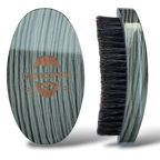 Gracemen 360 Wave Brush Curved Wooden Boar & Nylon Bristles, Soft/Medium/Hard, Black