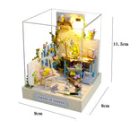 Mini Doll House Kit DIY Flower House Handmade 3D Puzzle Assembly Building Model Toys Home Bedroom Decoration with Furniture Gift