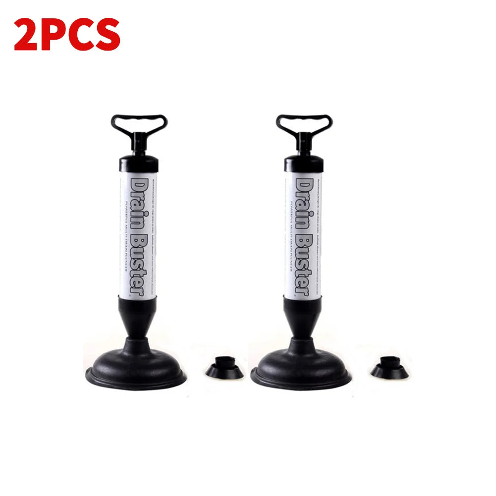 Toilet Plunger High Pressure Toilet Air Plunger with 2 Type Suction Cups Pump Toilet Plunger Pipeline Dredge for Bathroom