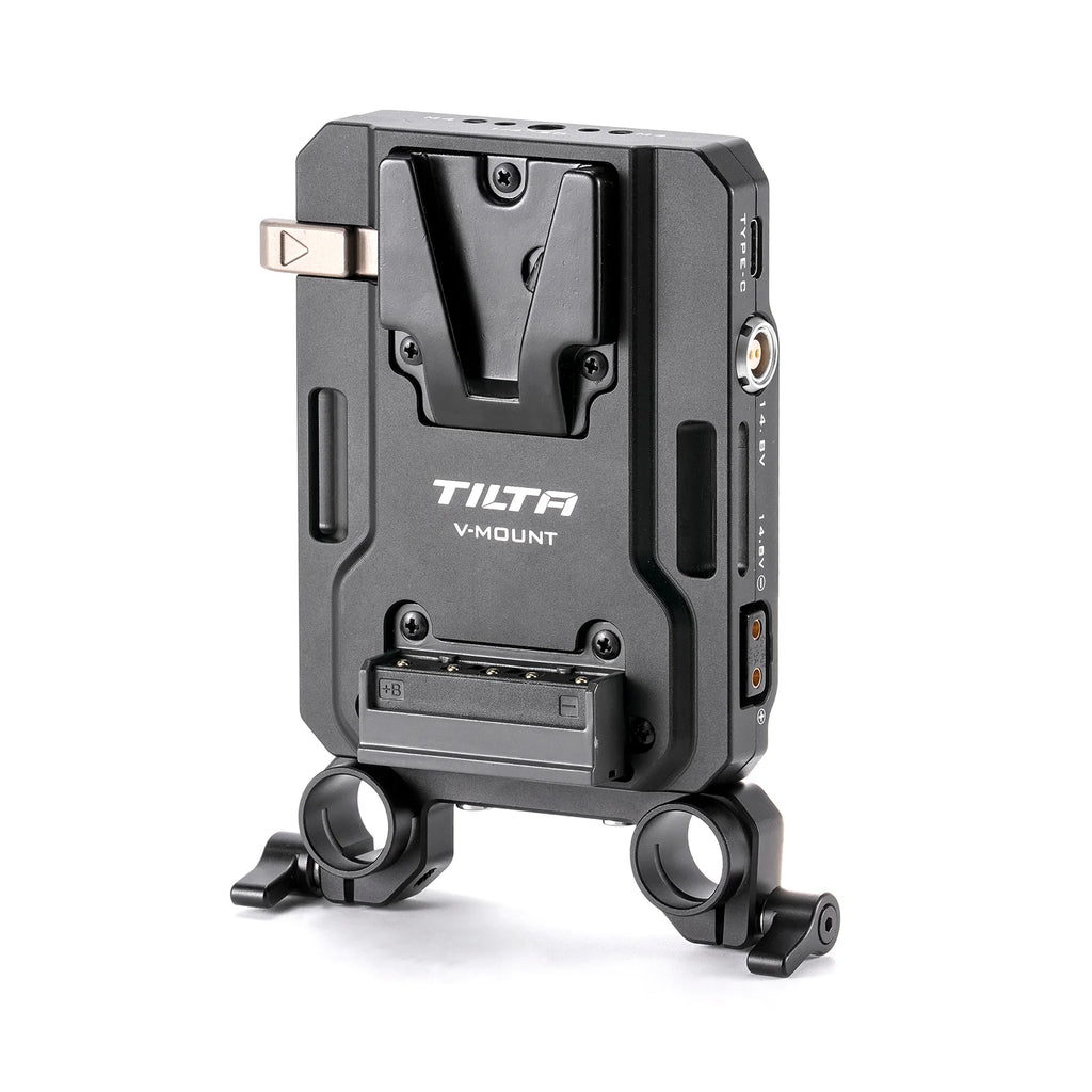 TILTA Mini PD V Mount Battery Plate Black TA-BTP4-V-B with USB-C P-Tap and 2-Pin Lemo