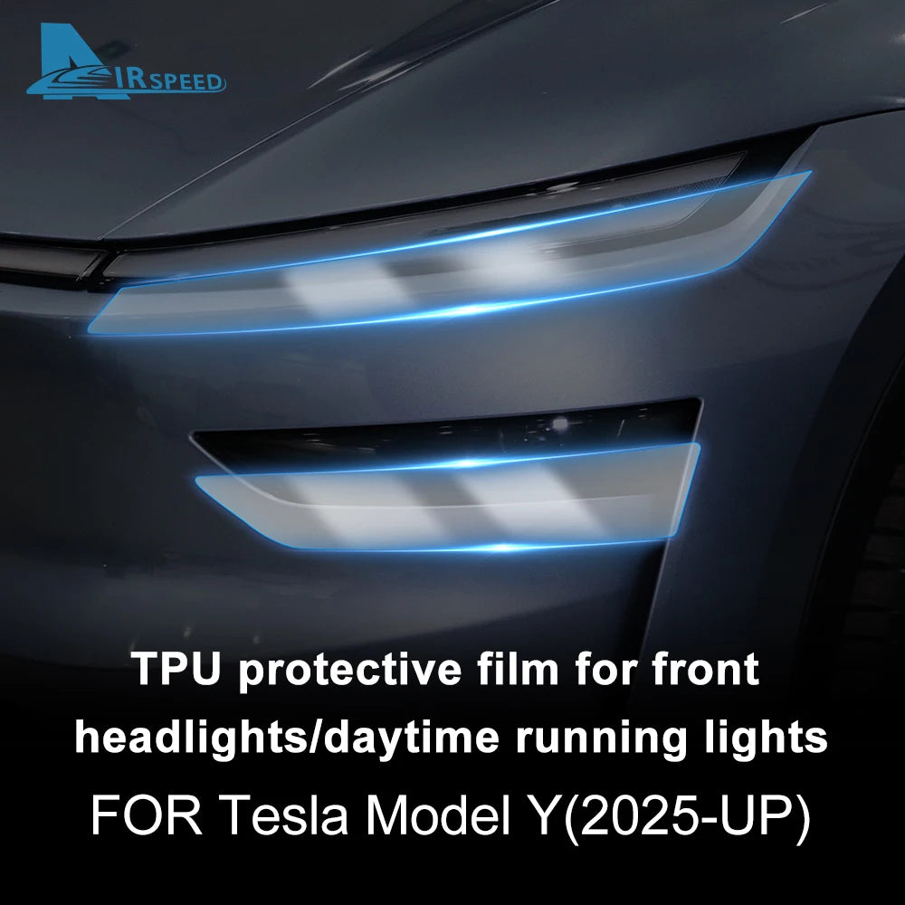 PPF Car Paint Protection Headlight Film for Tesla Model Y Juniper 2025-up Transparent Protective B-pillar Tail light Film