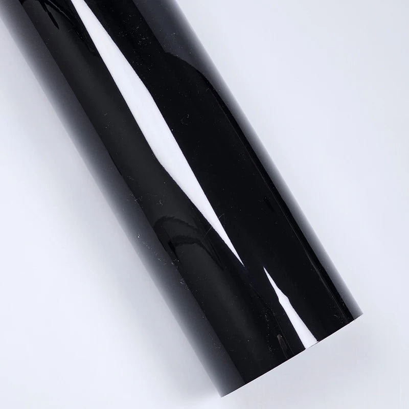 Ultra Gloss PET Piano Black Vinyl Wrap Film Sticker Glossy Black Self Adhesive Vinyl Bubble Free Console Computer Laptop Skin