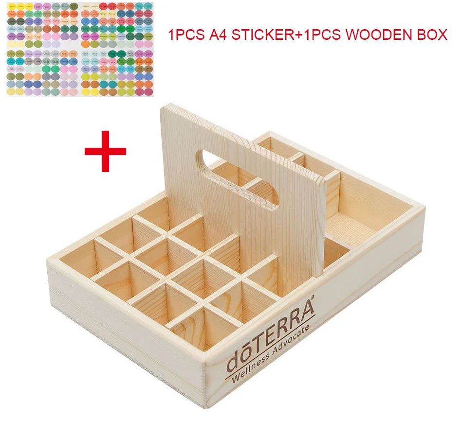 Essential Oil Storage Wooden Box 25 Compartment Storage Box 15ML 24+1 Compartment Essential Oil Display Box