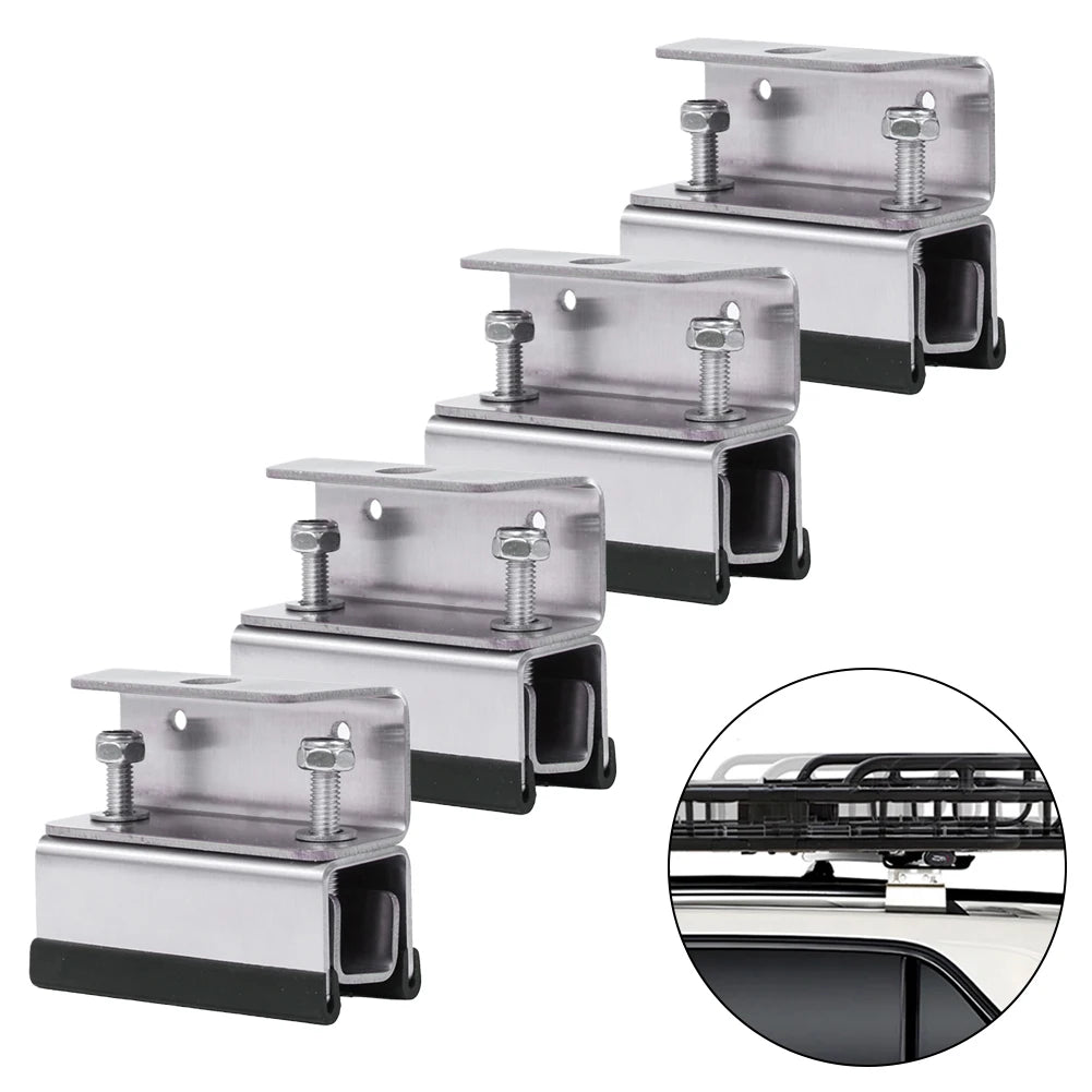 4PCS Van Roof Rack Mount Kit For PROMASTER For Boxer For DUCATO For JUMPER Stainless Steel RVs Photovoltaic Brackets Roof Racks