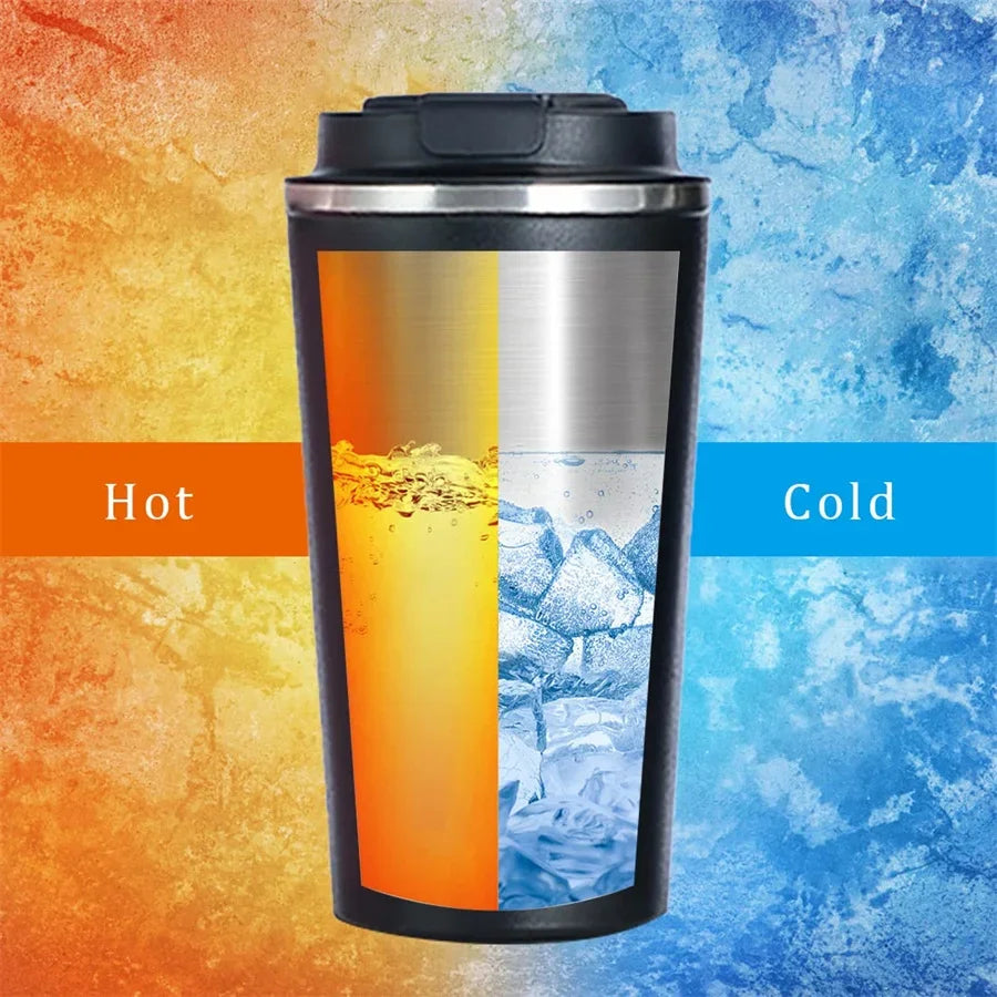 380/510ML Double-layer Insulation Cold And Hot Thermo Cafe Thermos Mug Leakproof Travel Thermo Cup for Tea Water Coffee Cup