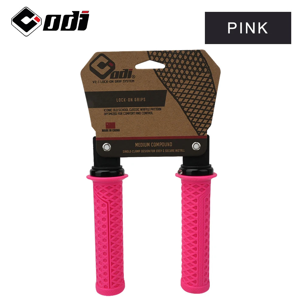 1Pair ODI Lock-on Silicone Mountain Bike Grips Shock-Absorbing Anti-Slip Comfortable Handlebar Covers for MTB/Cycling Parts