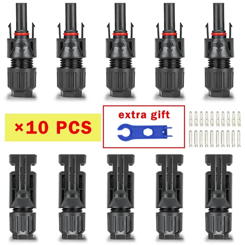 Solar panel PV connectors kit 1000V 30A for 2.5/4/6mm² PV/MC cables, multi-pack