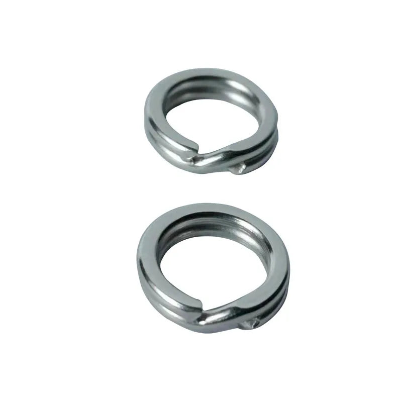 2000pcs/lot Outer diameter 4mm-10mm Stainless Steel Double Ring Flattened Bent Connecter Lure Fishing Tackle Accessories Pesca