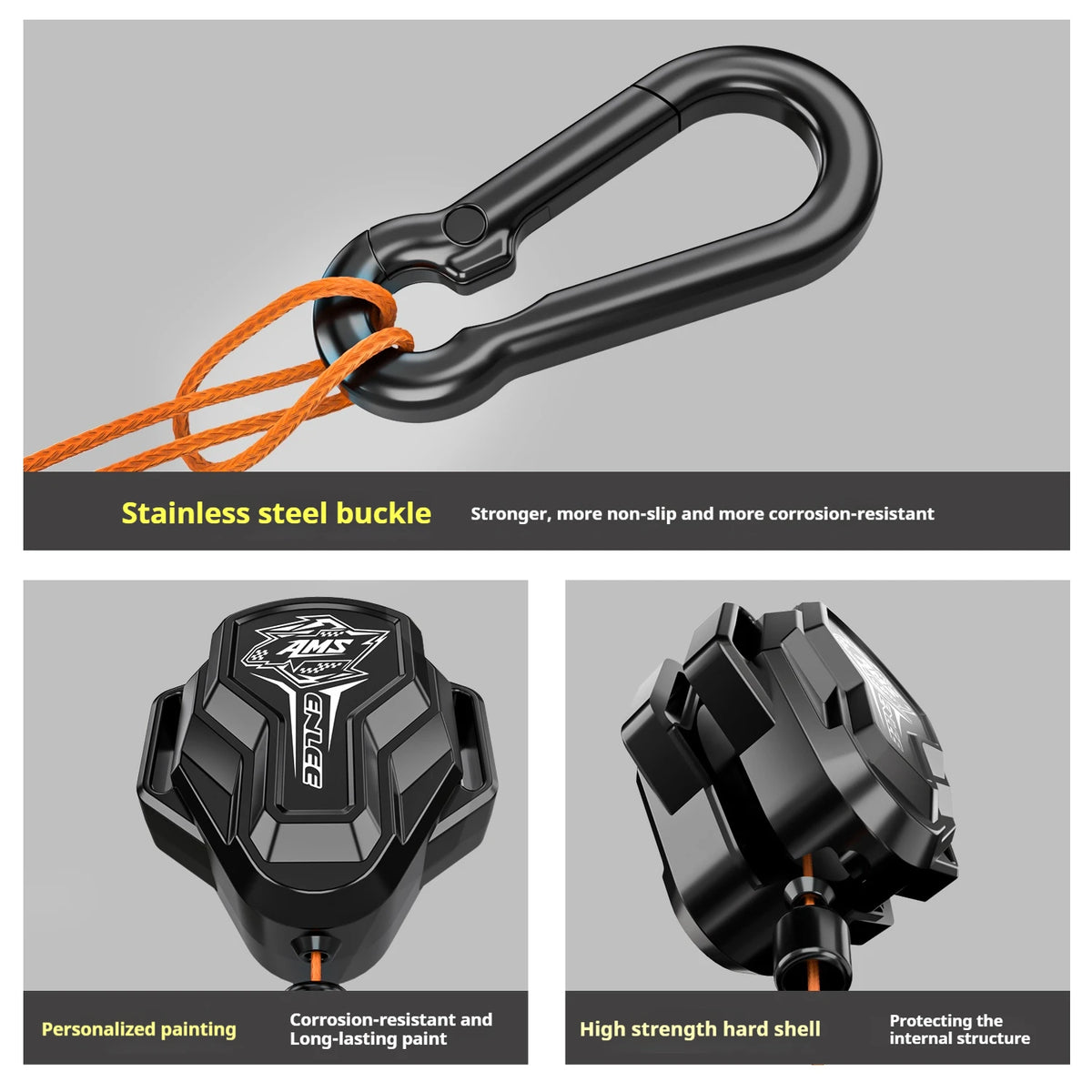 Enlee Retractable Bicycle Traction Rope Pull Rope With Hook Bicycle Tow Rope Strong Tension Safety MTB Trailer Rope Outdoor Tool