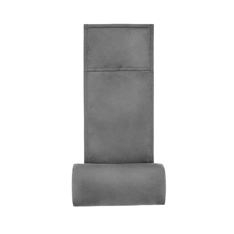 Recliner Headrest Neck Pillow Adjustable Non-Slip Velvet, Black or Gray