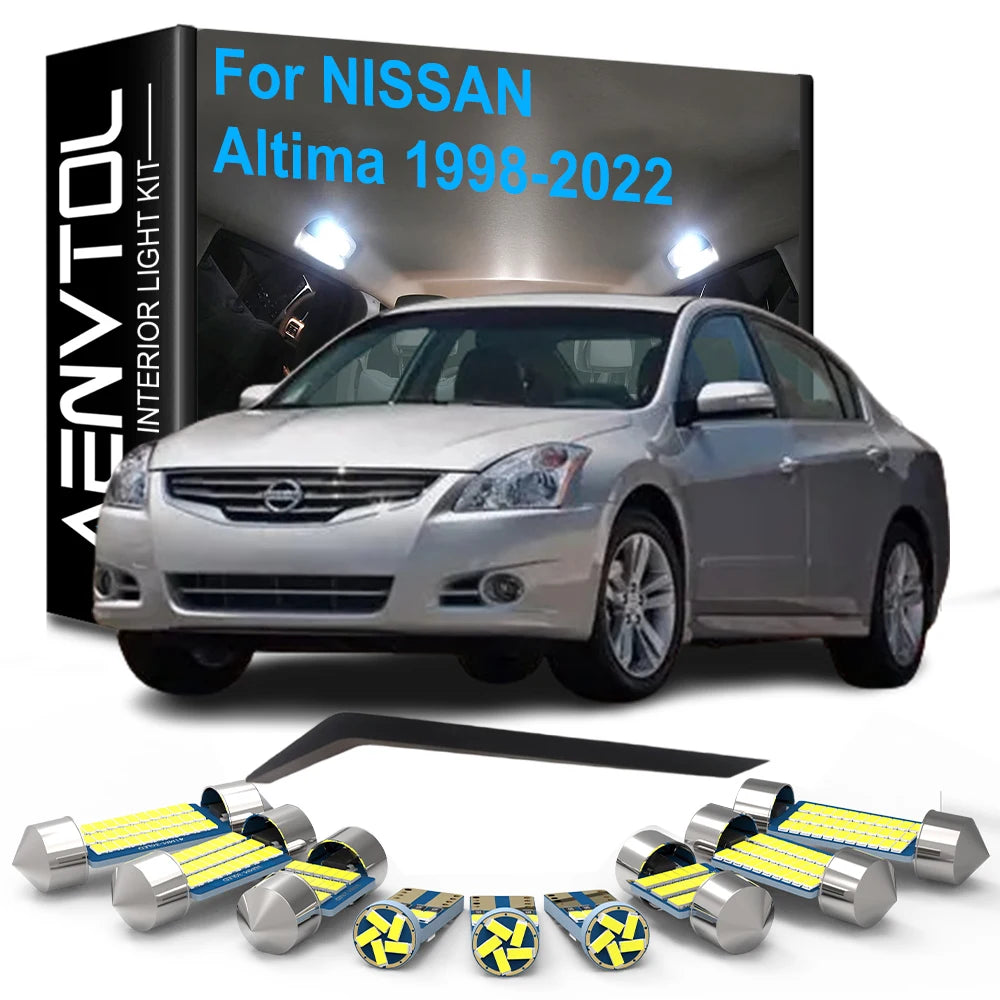 Car LED Interior Lights Canbus For Nissan Altima L30 L31 L32 L33 L34 1998-2008 2009 2010 2011 2012 2013 2014 2015 2016 2017-2022