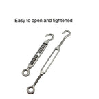 5PCS Hook And Eye OC Type Turnbuckle Size Stainless Steel 304 Heavy Duty Rigging Sailing Hardware Turnbuckle Wire Rope Tension