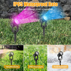 Solar LED Outdoor Wall Spotlight IP65 Waterproof, 2 or 4 LEDs, RGB/Warm/Cold White