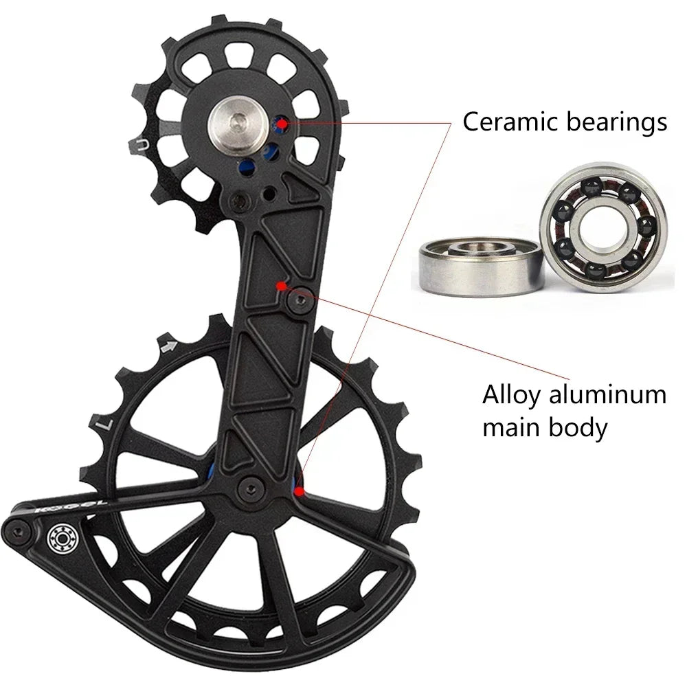 Kolossos Derailleur Pulley Wheel Oversized Bearing 82g for 105 ULTEGRA R9100 R8000 11s & Sram Red Force  eTap AXS 12 speed