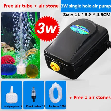 Quiet 220v 8W 12W Air Pump Adjustable Super Silent 4 Outlet Aquarium Fish Tank Oxygen Air Aerator Koi Fish Air Aerator air pump