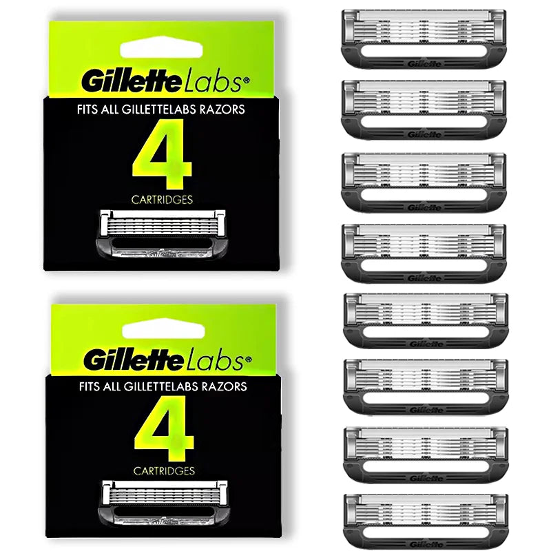 For Gillette Labs Razor blade 4/8 Pcs For Gillette Labs Heated Razor blades Gillette labs series shaver head 5-layer razor blade