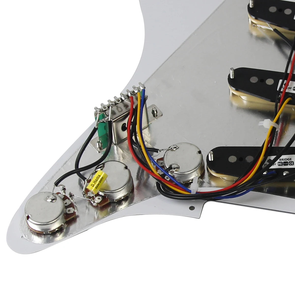 FLEOR Brown Tortoise Prewired Pickguard Alnico 5 Single-coil Pickup Set for 11 Holes SSS ST Guitar Parts