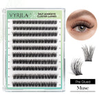 VYRILA Self Adhesive Cluster Eyelashes D Curl 10-16mm Pre-Glued Press-On Lashes