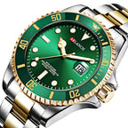 Men's Quartz Watch Classic Stainless Steel Strap Casual Business Style 40mm Black Gold Dial 3Bar Waterproof Series Watches reloj