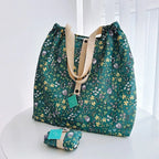 16L Large Capacity Japanese Style Casual Handbag Folding Supermarket Shopper Bag Lovely Travel Accessory