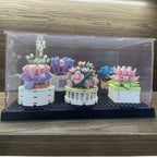 1pc Acrylic Display Case for Model Action Figures Blocks with 3-Tiered Steps Clear Dustproof Acrylic Display Box Storage