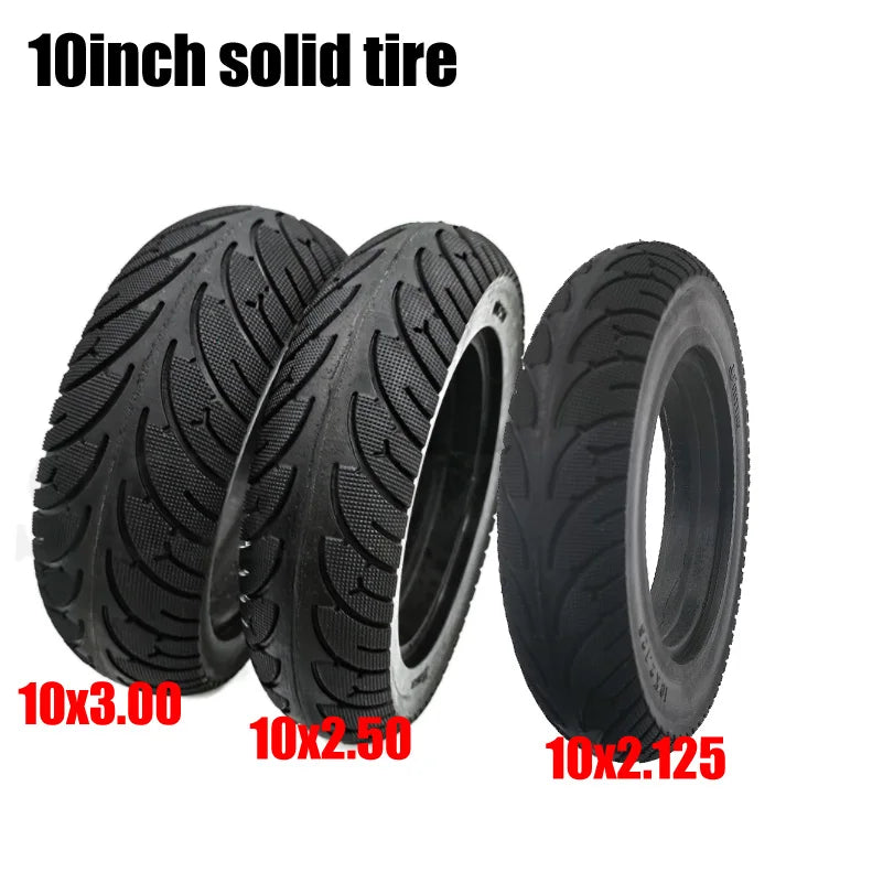10 Inch Electric Scooter Solid Tire 10x2.125 / 10x2.50 / 10x3.00 Replacement