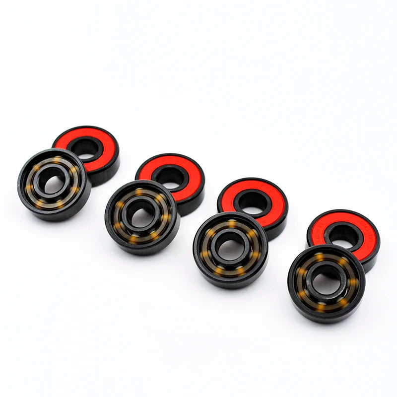 8pcs 608 2RS Hybrid Ceramic Ball Bearing 8*22*7 mm High Speed Roller Skate Skateboard Wheel Miniature Longboard Bearings