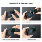 K&F CONCEPT ND2-32 32-512 CPL UV ND4 ND8 ND16 ND64 ND1000 Filter Kit for GoPro HERO 13 12 11 10 Black Action Camera Waterproof