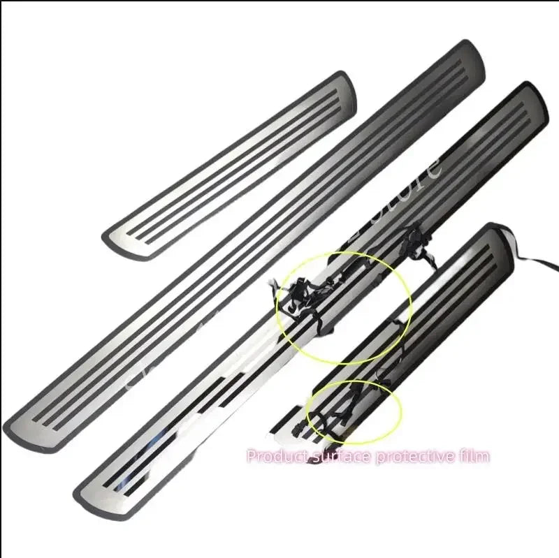 Chromium stainless steel Car Door Sill Anti-Dirty Stickers Cover Decoration Exterior Anti-Kick Pedal Trim Accessories Parts