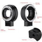 AF EF-NEXII Adapter Ring Andoer Auto Focus for Canon EF EF-S Lens to use for Sony NEX E Mount 3/3N/5N/5R/A7/A7R/A7S/A5000/A5100