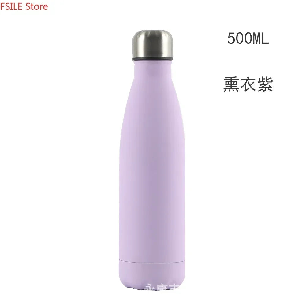 500/750/1000ml Double-Wall Insulated Vacuum Flask Stainless Steel Thermos  BPA Free for Outdoors Sport Water Bottle